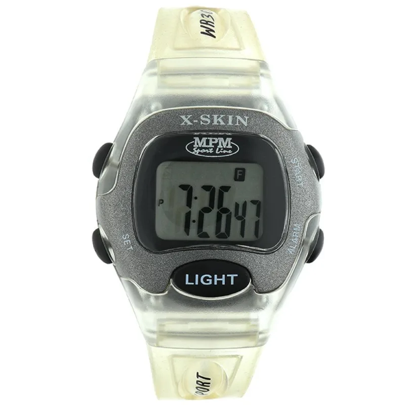 MPM Bílé digitální hodinky MPM 51-D61326GTTE01003