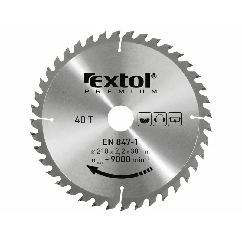 Kotúč pilový s SK plátkami, Ø125x2,6x22,2mm, 24z, EXTOL PREMIUM