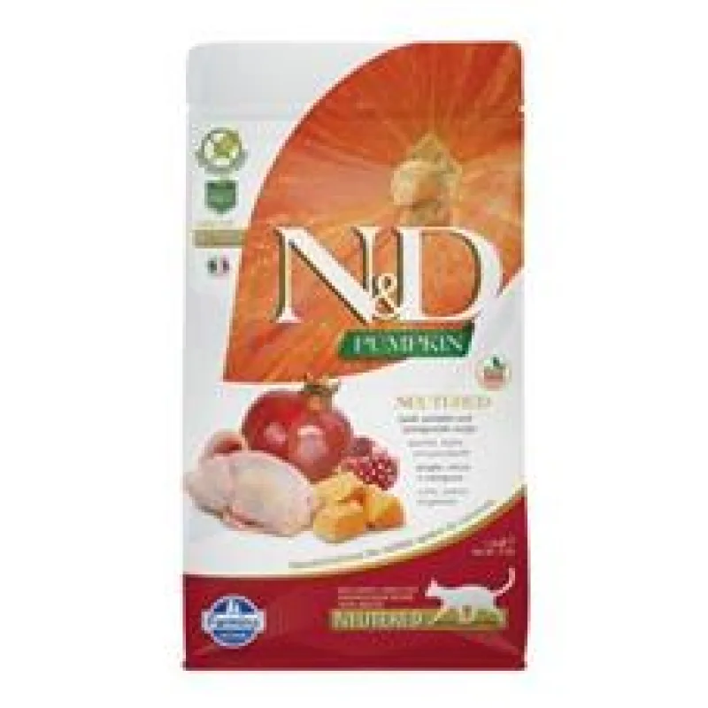 N&D GF Pumpkin CAT NEUTERED Quail & Pomegranate 2 x 5 kg