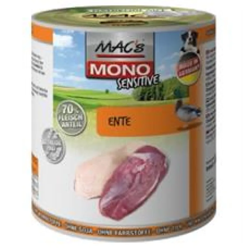 Konz. MACs Dog MONO Sensitive KACHNA 800 g