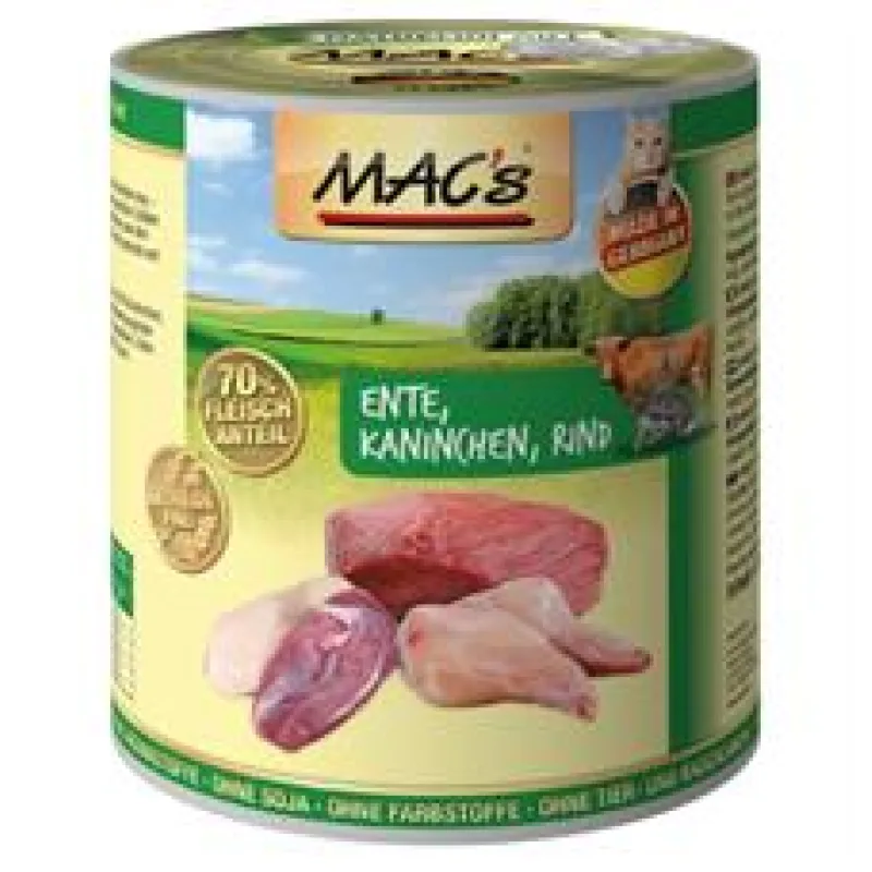 Konz. MACs Cat KACHNA, KRÁLÍK, HOVĚZÍ 200 g