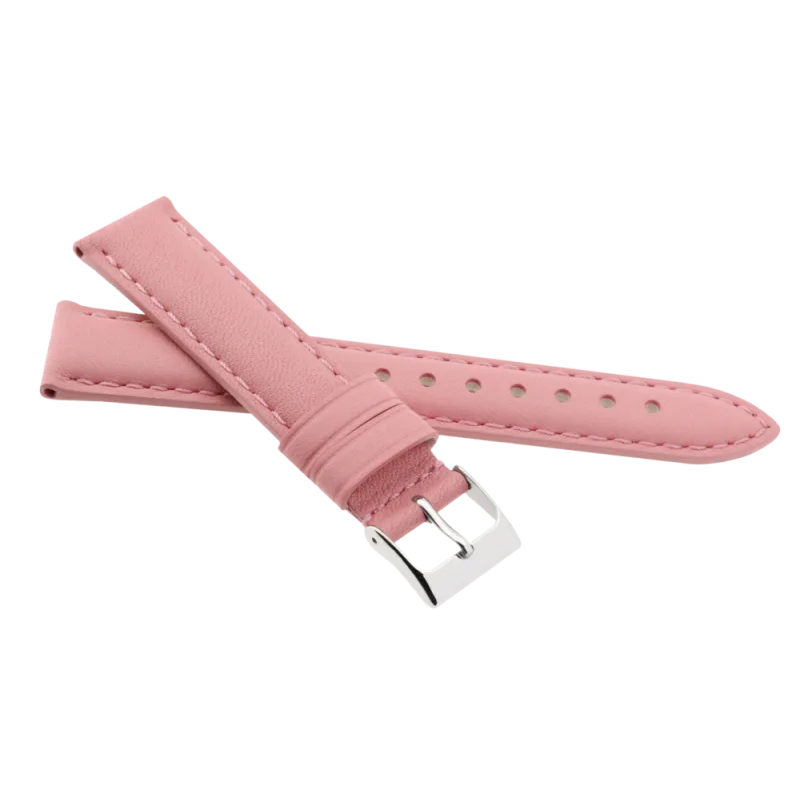JVD Unisex růžový kožený řemínek na hodinky R41320/18