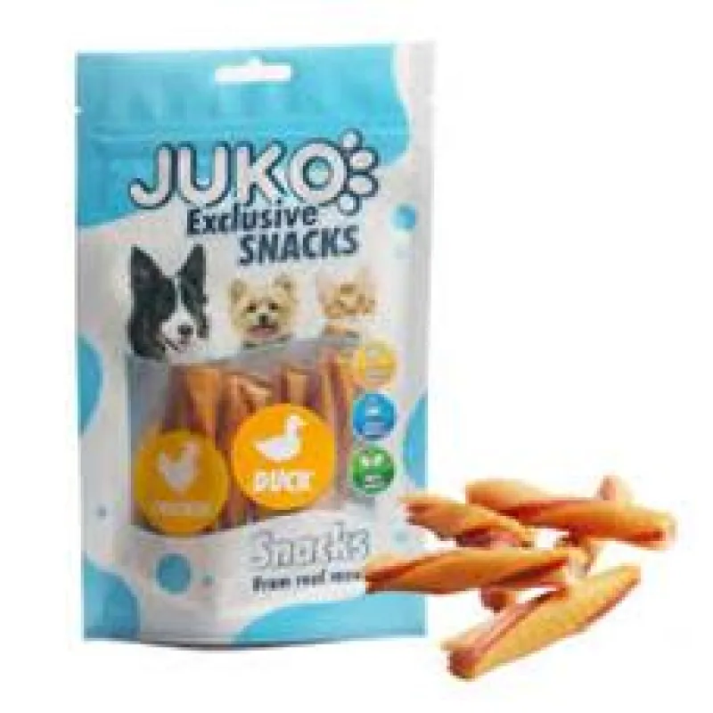 Chicken, Duck & Pumpkin Tricolor Twist JUKO Snacks 70g