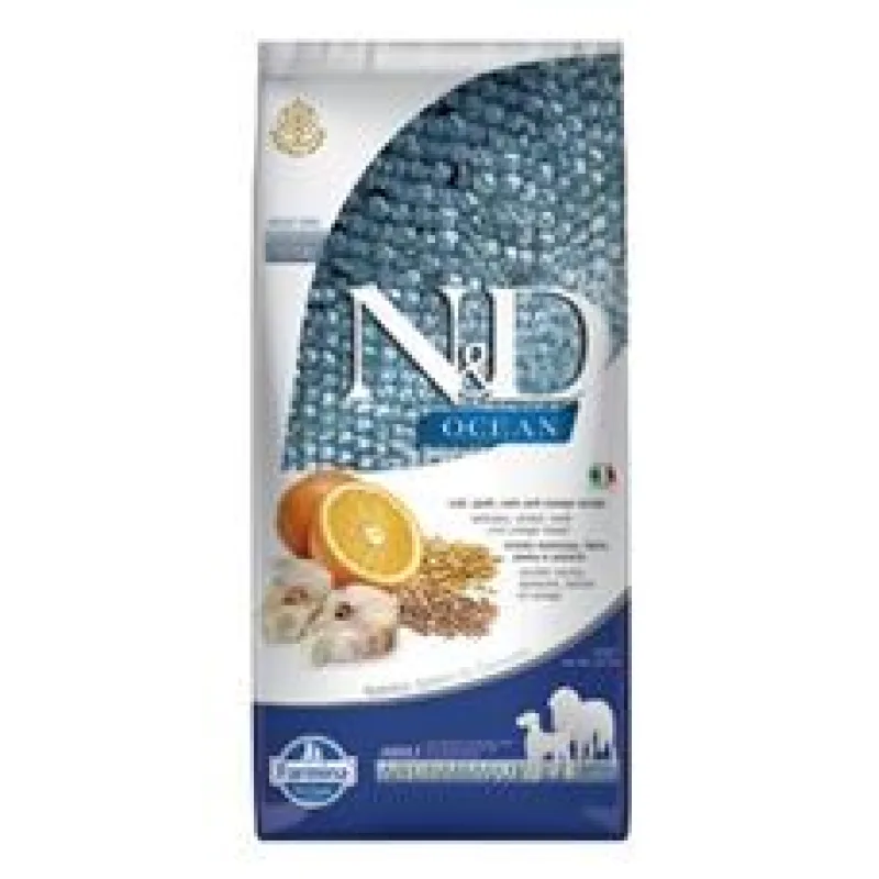 N&D OCEAN DOG LG Adult M/L Codfish & Orange 2 x 12 kg