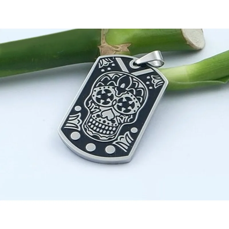 MPM Přívěsek z chirurgické oceli Pendant 8201, Silver/Black