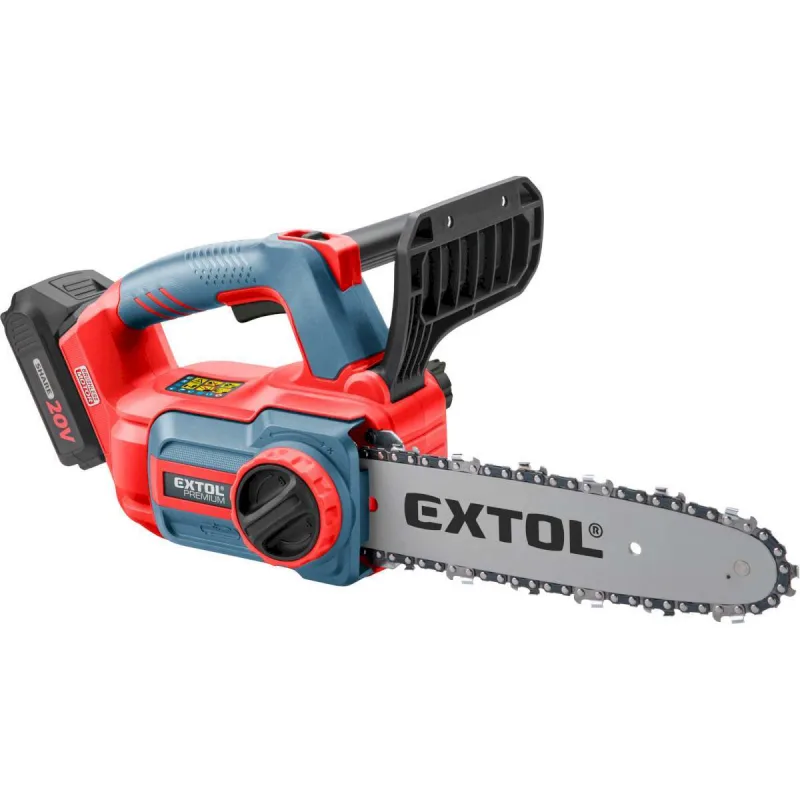 Píla reťazová aku Share20V, 1x 2Ah, čepeľ 300mm, EXTOL PREMIUM