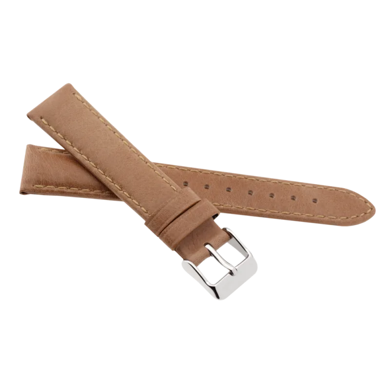 JVD Kožený unisex hnědý řemínek na hodinky R41510/22