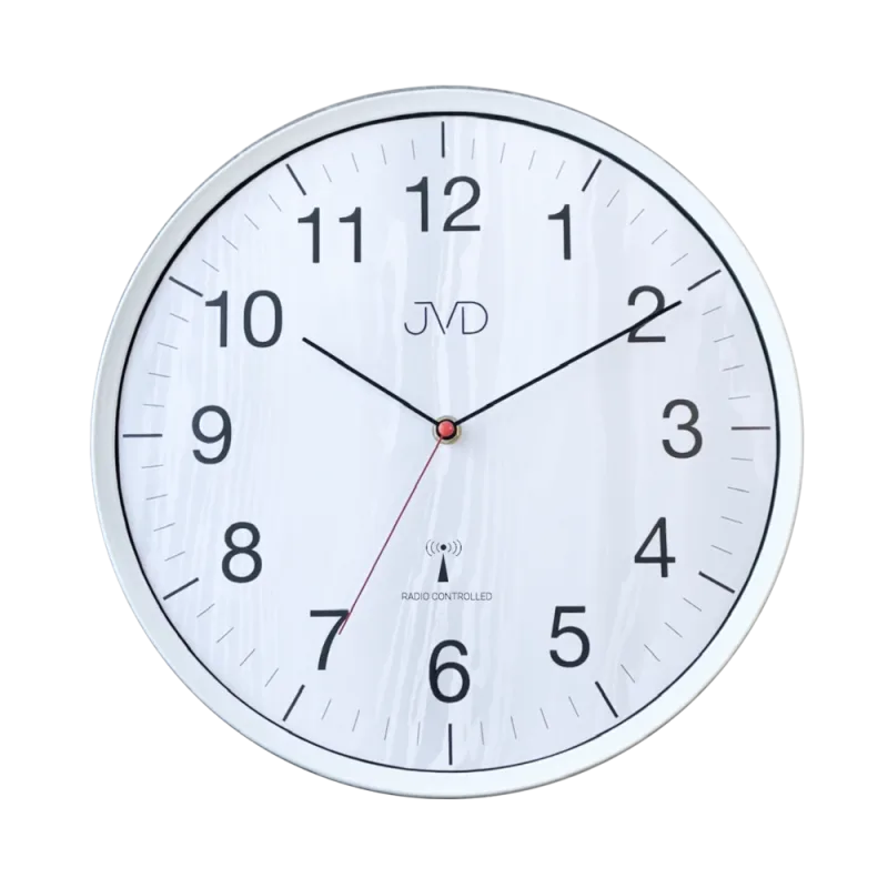 JVD Nástěnné rádiem řízene hodiny JVD RH17.1 v imitaci dřeva
