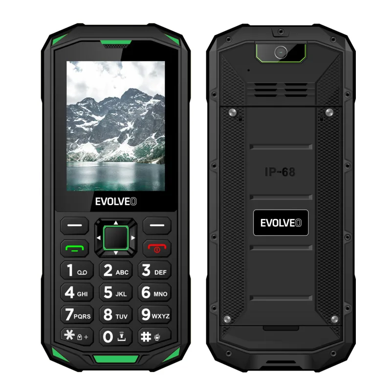 EVOLVEO StrongPhone X5, vodotesný odolný Dual SIM telefón, čierno-zelená…