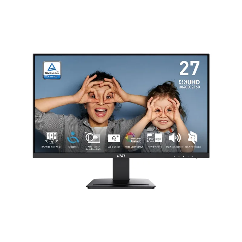 MSI Pro/ MP273U/ 27"/ IPS/ 4K UHD/ 60Hz/ 4ms/ Čierna/ 3R PRO MP273U