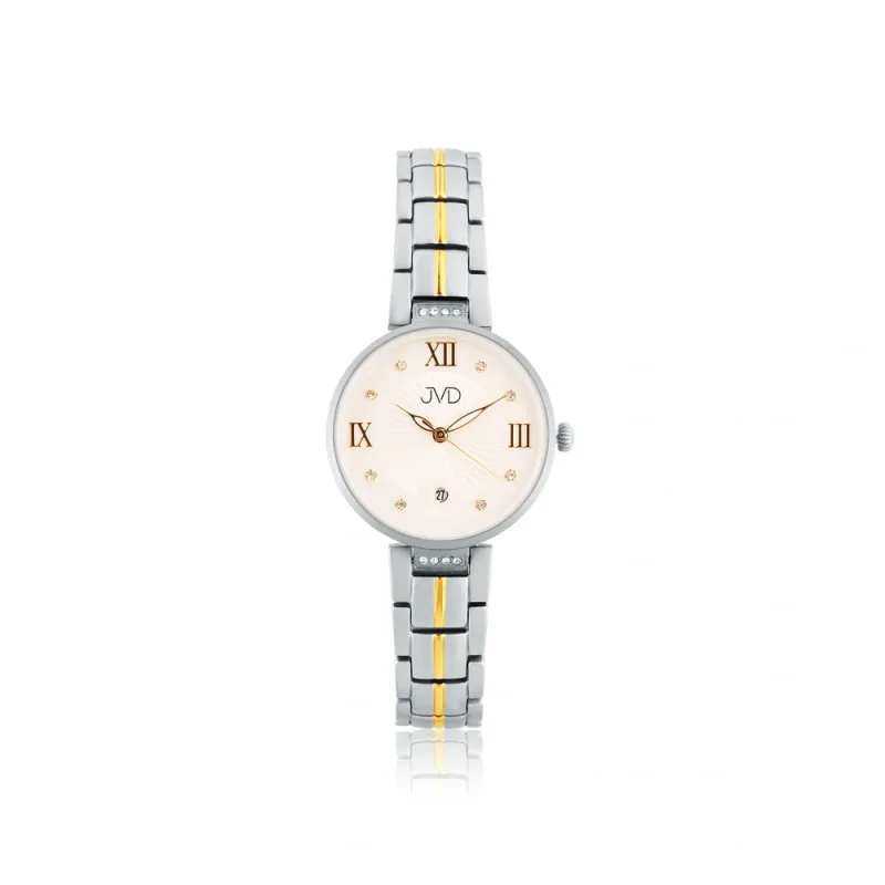 JVD Dámské luxusní zlacené titanové hodinky JVD J5032.3