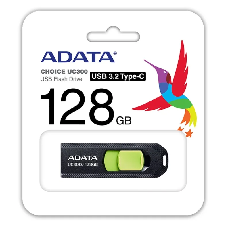 ADATA UC300/ 128GB/ USB 3.2/ USB-C/ Čierna ACHO-UC300-128G-RBK/GN