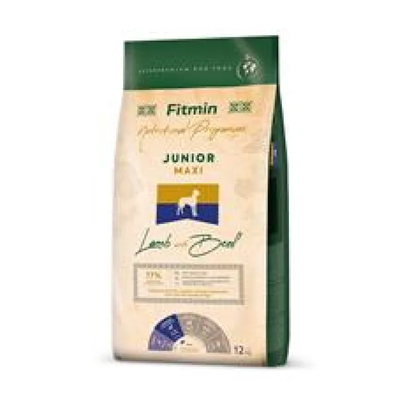 Fitmin Maxi Junior Lamb With Beef kompletní krmivo pro juniory 12 kg