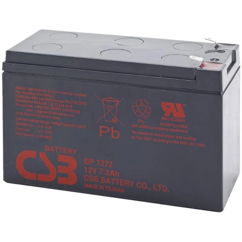 Batéria CSB 12V; 7, 2 Ah BAT-CSB-GP1272F2