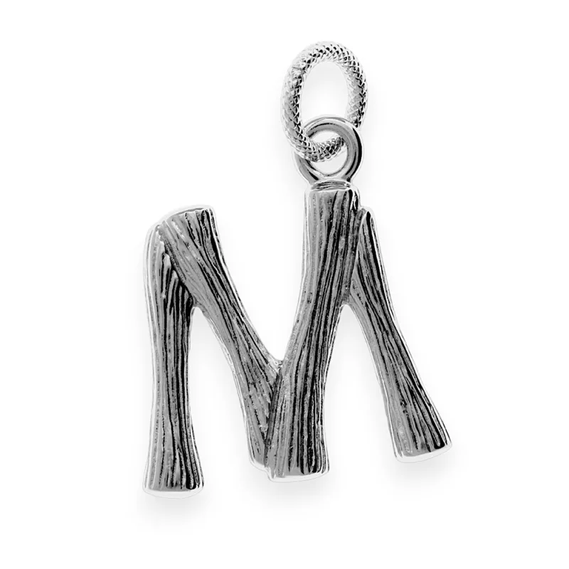 MPM Ocelový unisex nerezový přívěsek "M" 70213 - stříbrné barvy
