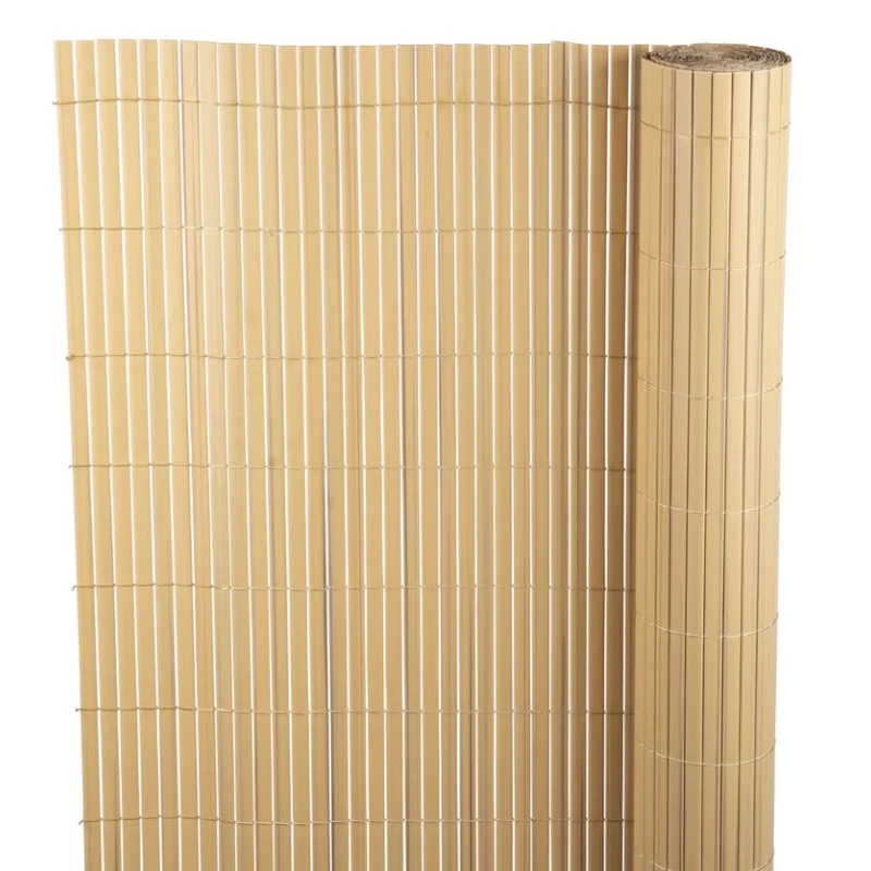 Umelý bambusový plot PVC, 1,5x3 m, bambusový vzor, UV odolný
