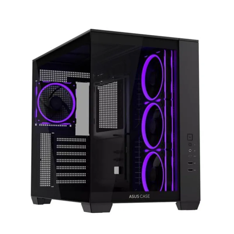 ASUS A32 PLUS BLACK ARGB TG skrinka ATX čierna 4x ARGB fan 90DC00S0-B19000