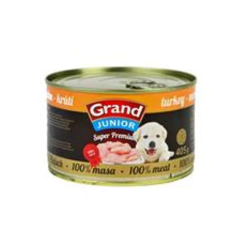 GRAND konz. Superpremium Junior pes krůtí 405 g