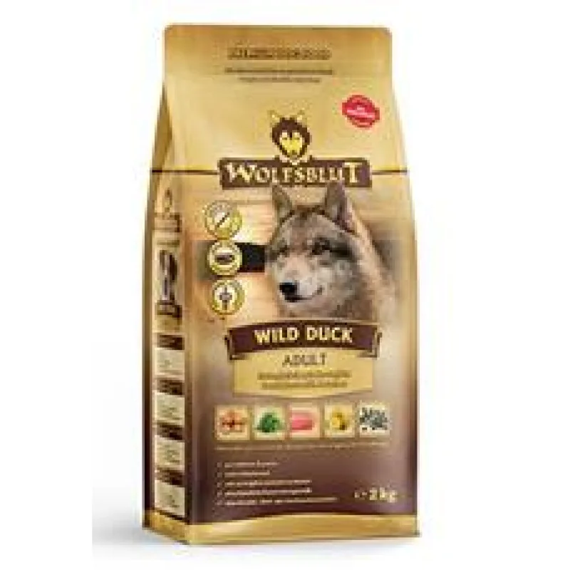Wolfsblut Dog Adult Wild Duck 12,3 kg poškozený obal, 1ks skladem