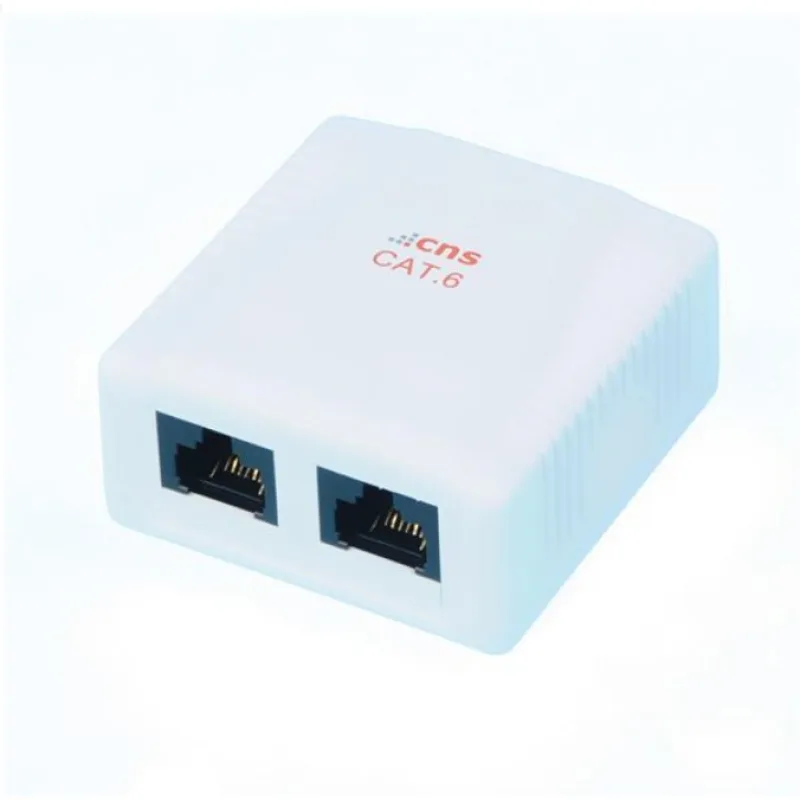 OXnet Zásuvka Basic UTP 2 port, Cat6 na omietku, biela EC8315-UD-C6/WH
