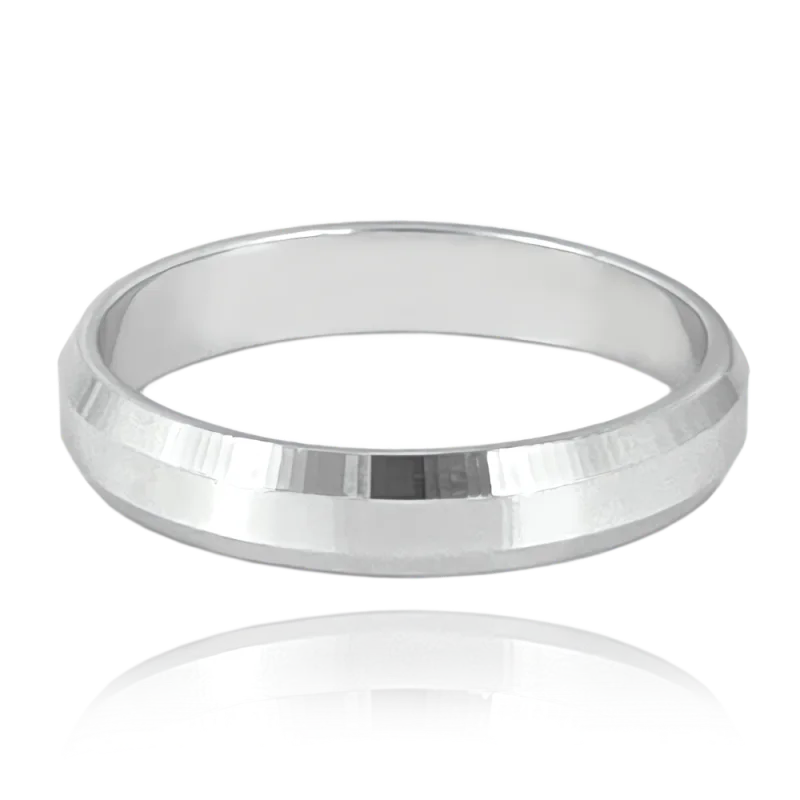 MINET+ Stříbrný snubní prsten 4.5 mm - vel. 67 JMAN0449SR67
