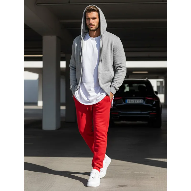 Pánske tepláky červené Dstreet UX2708 L