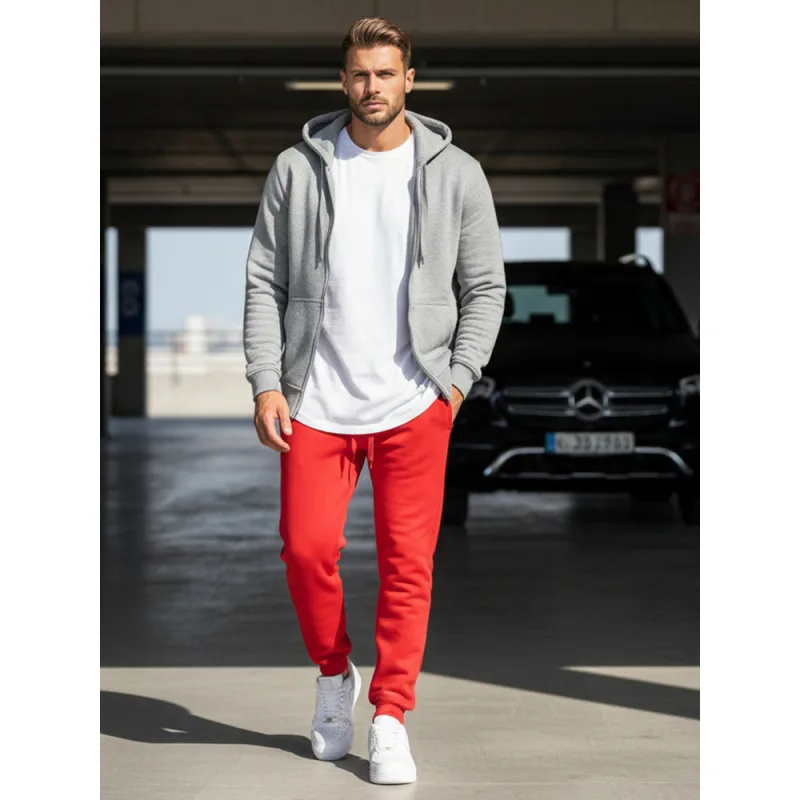 Pánske tepláky červené Dstreet UX2708 L