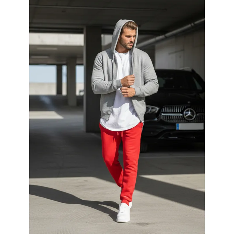 Pánske tepláky červené Dstreet UX2708 L