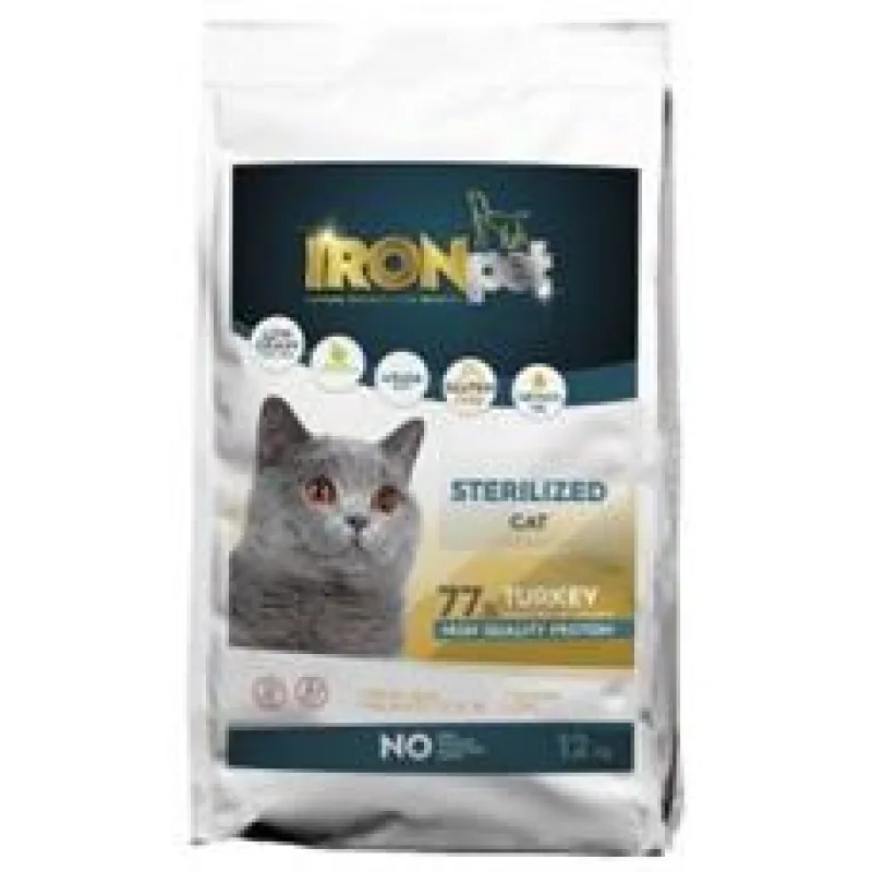IRONpet Cat Sterilized Turkey (Krůta) 2 x 12 kg