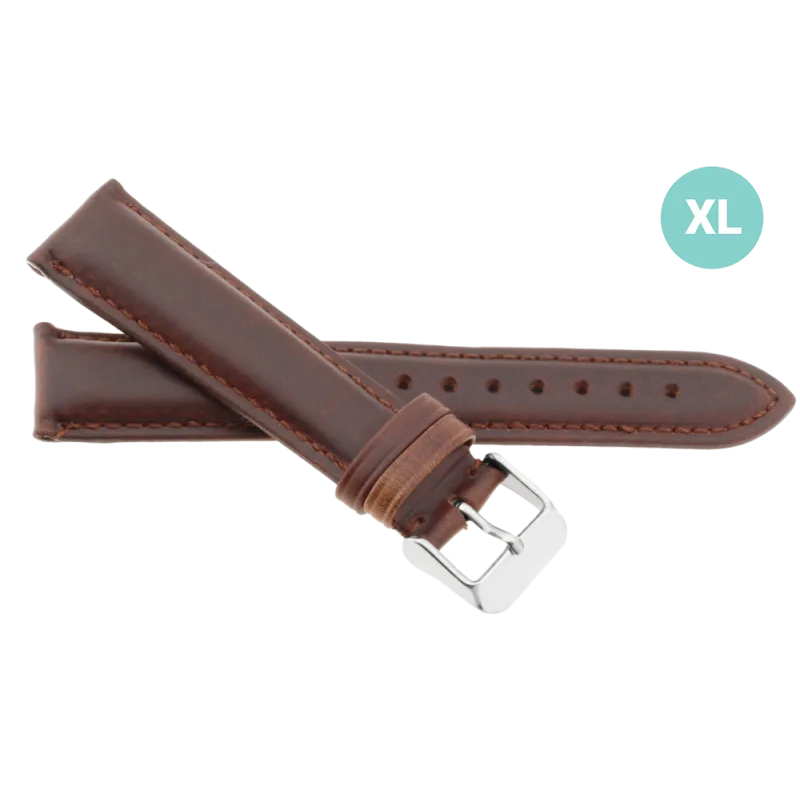JVD Pánský kožený hnědý řemínek na hodinky JVD R35002/22XL