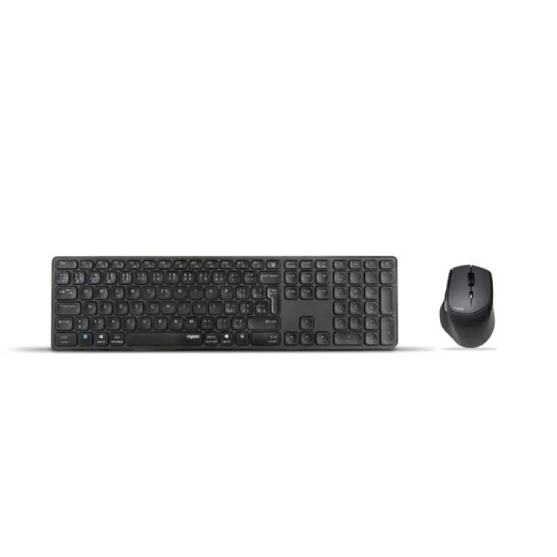 Set klávesnice a myši RAPOO 9800M, bezdrôtový, CZ/SK, sivý 6940056115461