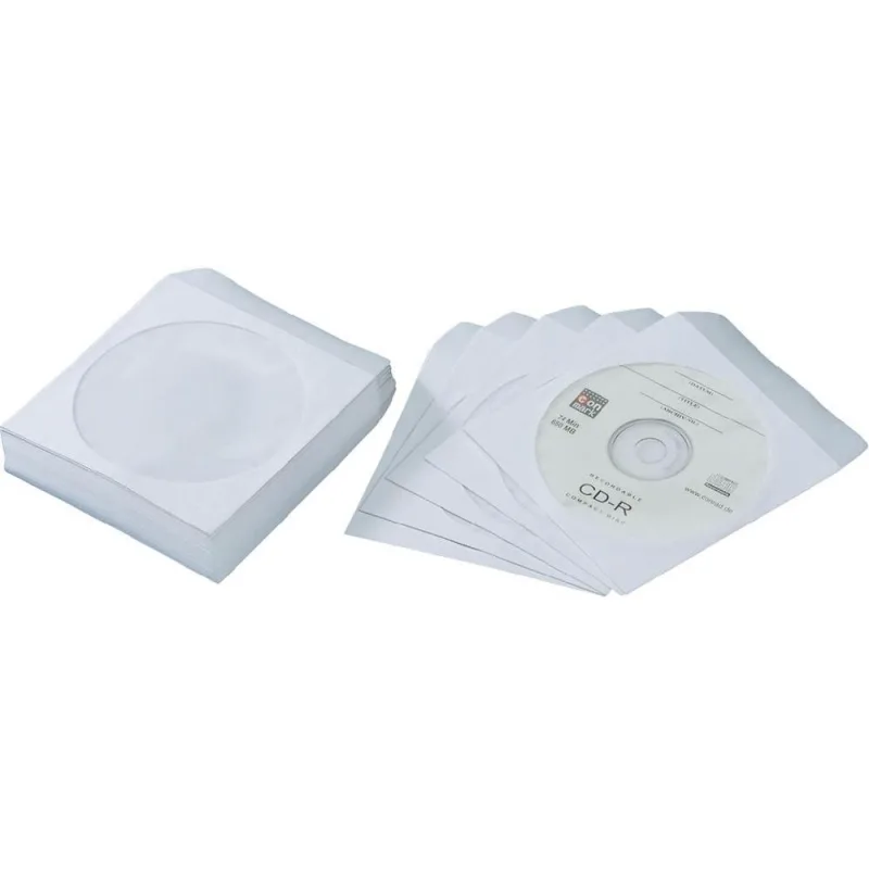 Papierová obálka pre CD alebo DVD s okienkom 100 ks K-125X125/B