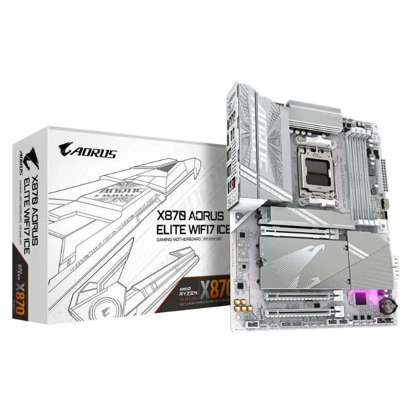 GIGABYTE MB Sc AM5 X870 A ELITE WF7 ICE, AMD X870, 4xDDR5, 2xHDMI, …