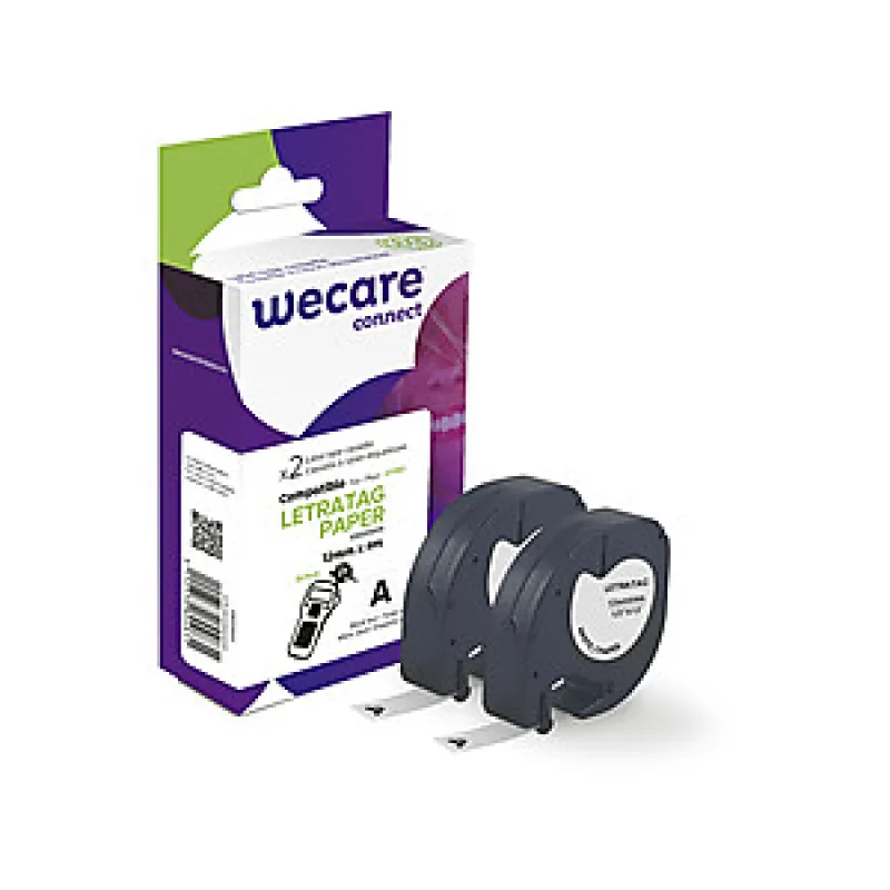 WECARE ARMOR páska kompatibilná s DYMO S0721510, Black/ White, 2*12mm*4m…