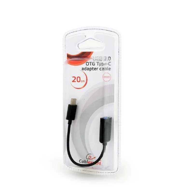 Gembird adaptér OTG USB 2.0 (F) / USB-C (M), kábel 0,2m), blister AB-OTG…