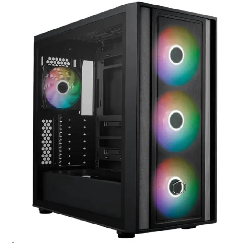 CoolerMaster case MasterBox 600, 4x ARGB Fan, ATX, čierna, bez zdroja…