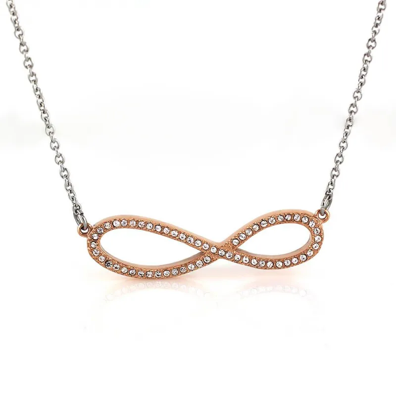MPM Ocelový náhrdelník z chirurgické oceli Necklace 7706 - Gold rose