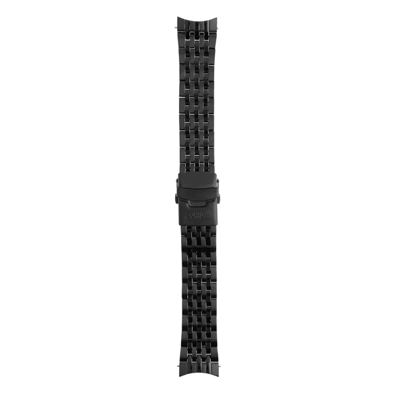 MPM Nerezový tah na hodinky z prvotřídní nerezové oceli RA.13229 (22 mm) - černý RA.13229.2222.9090.L3