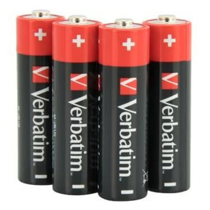 VERBATIM Alkalické baterie AA, 4 PACK , LR6 49921