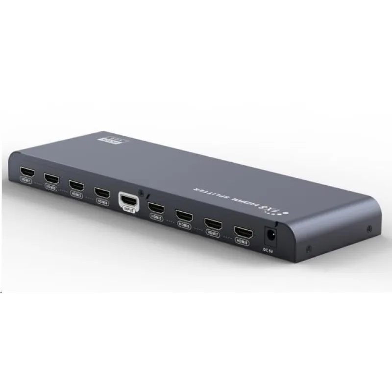 PremiumCord HDMI 2.0 rozdeľovač 1-8 portov, 4K x 2K/60Hz, FULL HD, 3D,…
