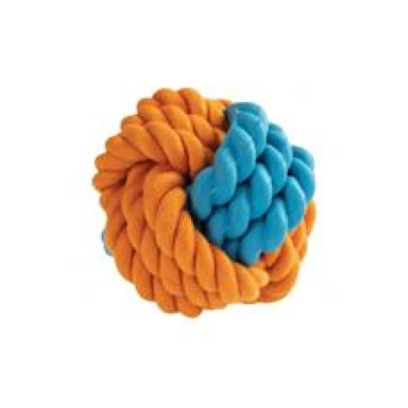 Kombinovaný Monty míč přírodní guma a bavlna KIDDOG modro/oranžová 8 cm