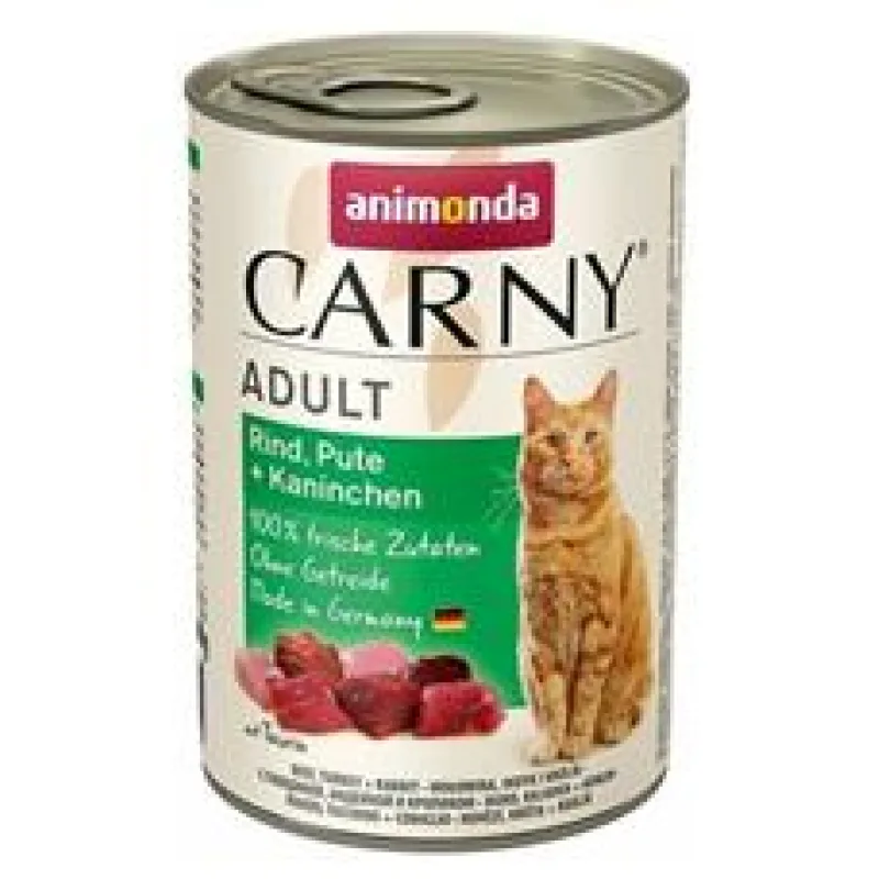 ANIMONDA konzerva CARNY Adult - hovězí, krůta, králík 400 g