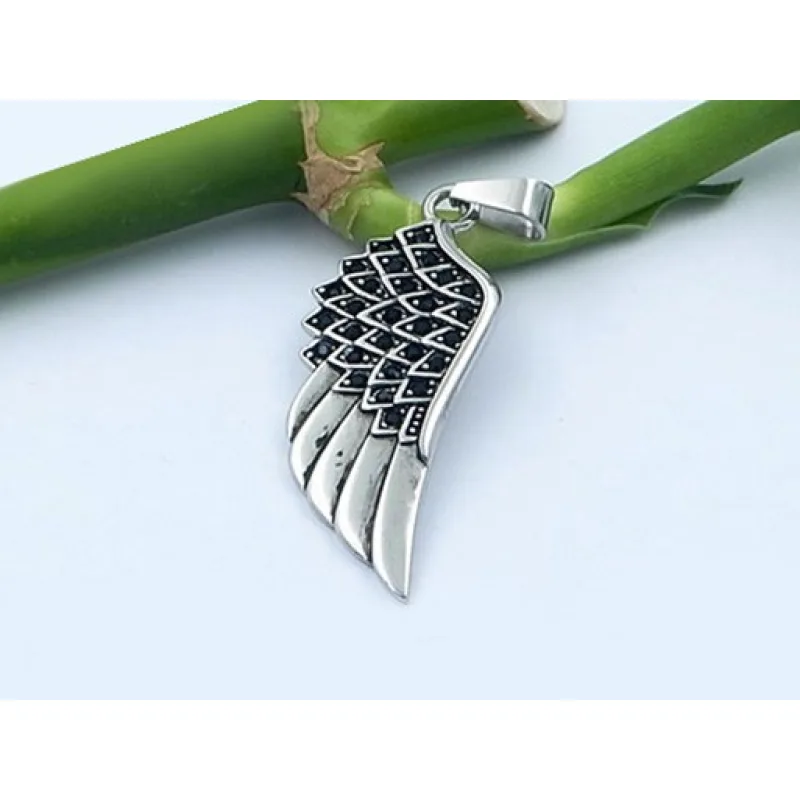 MPM Přívěsek z chirurgické oceli Pendant 8196, Silver/Black