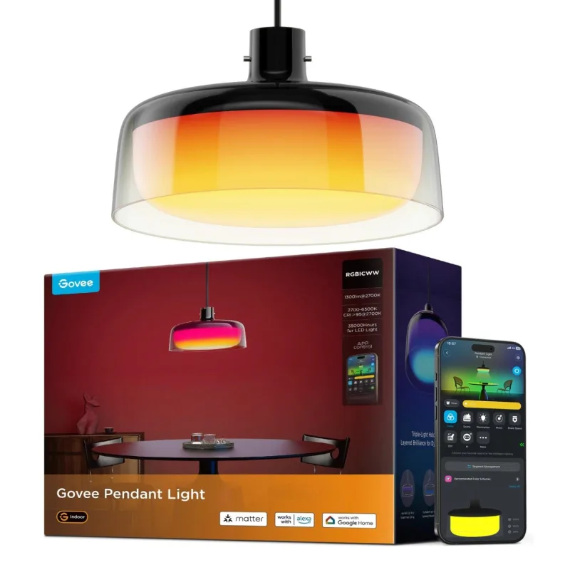 Govee Pendant Light RGBICWW závěsná lampa Matter H60C13F1