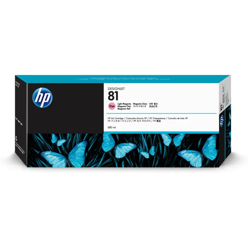 HP 81 Light Magenta DJ Ink Cart, 680 ml, C4935A C4935A