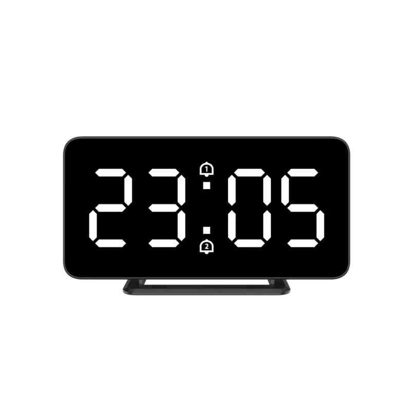 JVD Digitální černý budík do el. sítě JVD SB3216.2 s bílými LED číslicemi