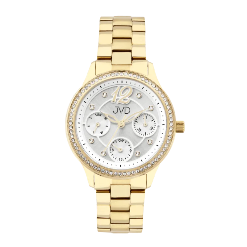 Dámské luxusní náramkové designové hodinky JVD JG1014.3 - multifunkční chronografy