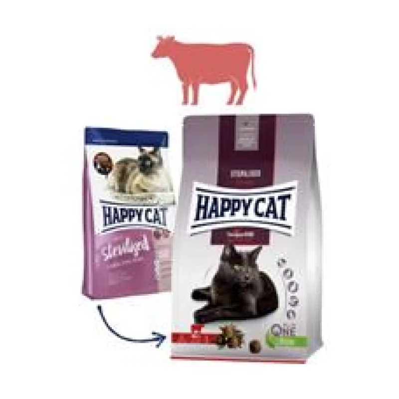 HAPPY CAT NEW Sterilised Voralpen-Rind / Hovězí 10 kg