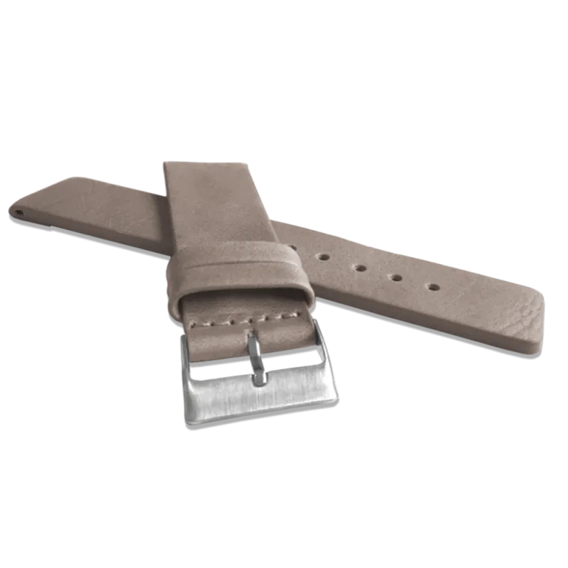 LAVVU Béžový hladký řemínek PLAIN z luxusní kůže Top Grain - 22 LSCUF22