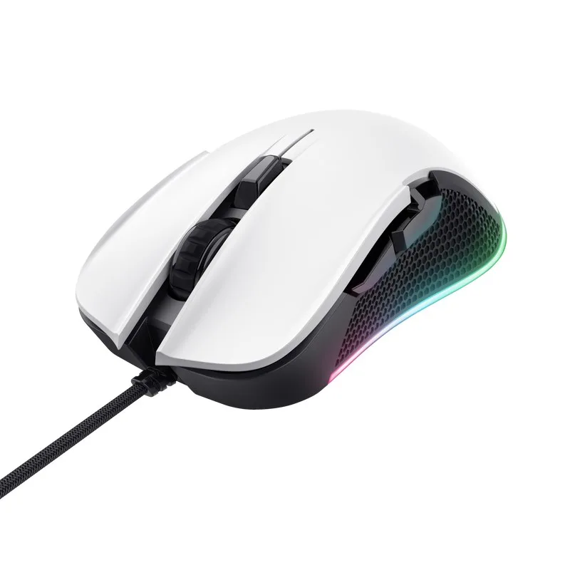 TRUST herní myš GXT 922W YBAR Eco Gaming Mouse, optická, USB, bílá…